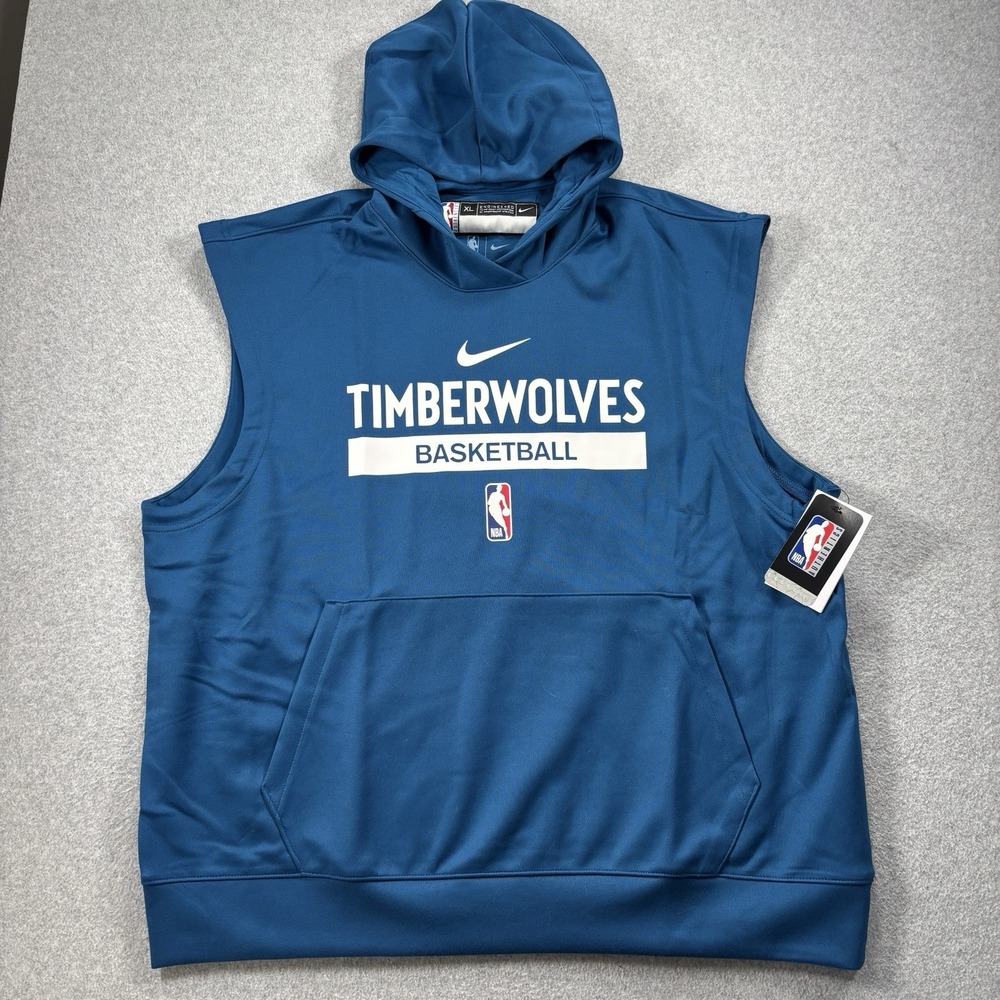 Minnesota Timberwolves Nike NBA Authentic Team‎ Issued Sleeveless Hoodie XL